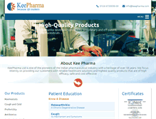 Tablet Screenshot of keepharma.com